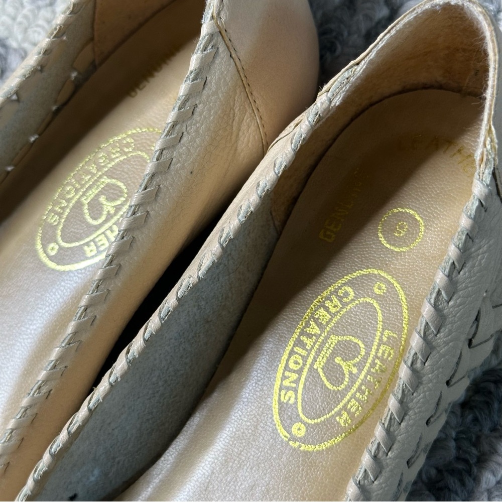 Vintage Braided Leather Flats - Picture 3 of 7